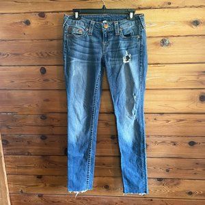 True Religion Bumm Wild & Free vintage distressed skinny 28